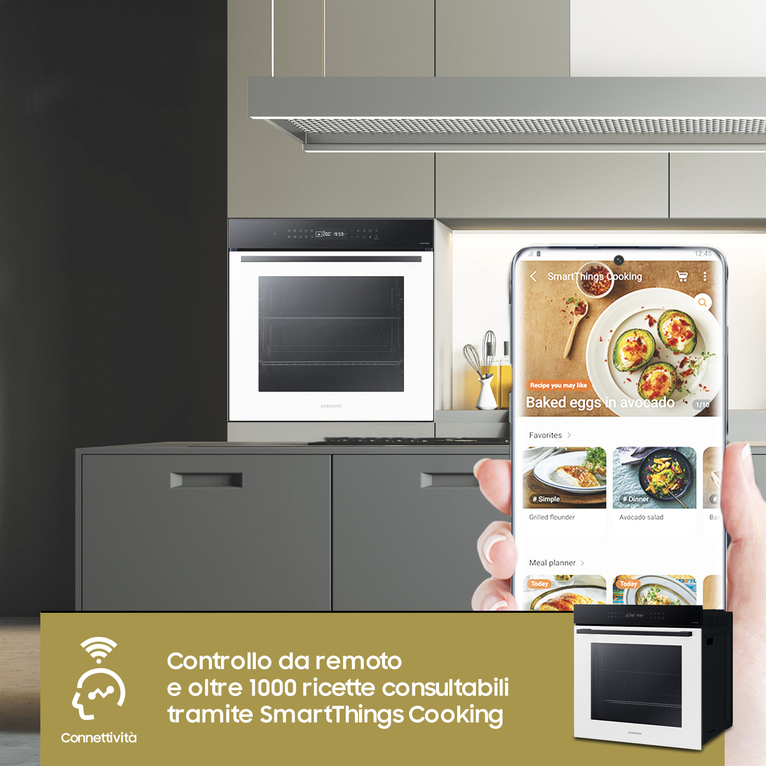 Samsung NV7B4040VBW Forno ad incasso Multifunzione Serie 4 76 L A+ Vetro Bianco - immagine 6