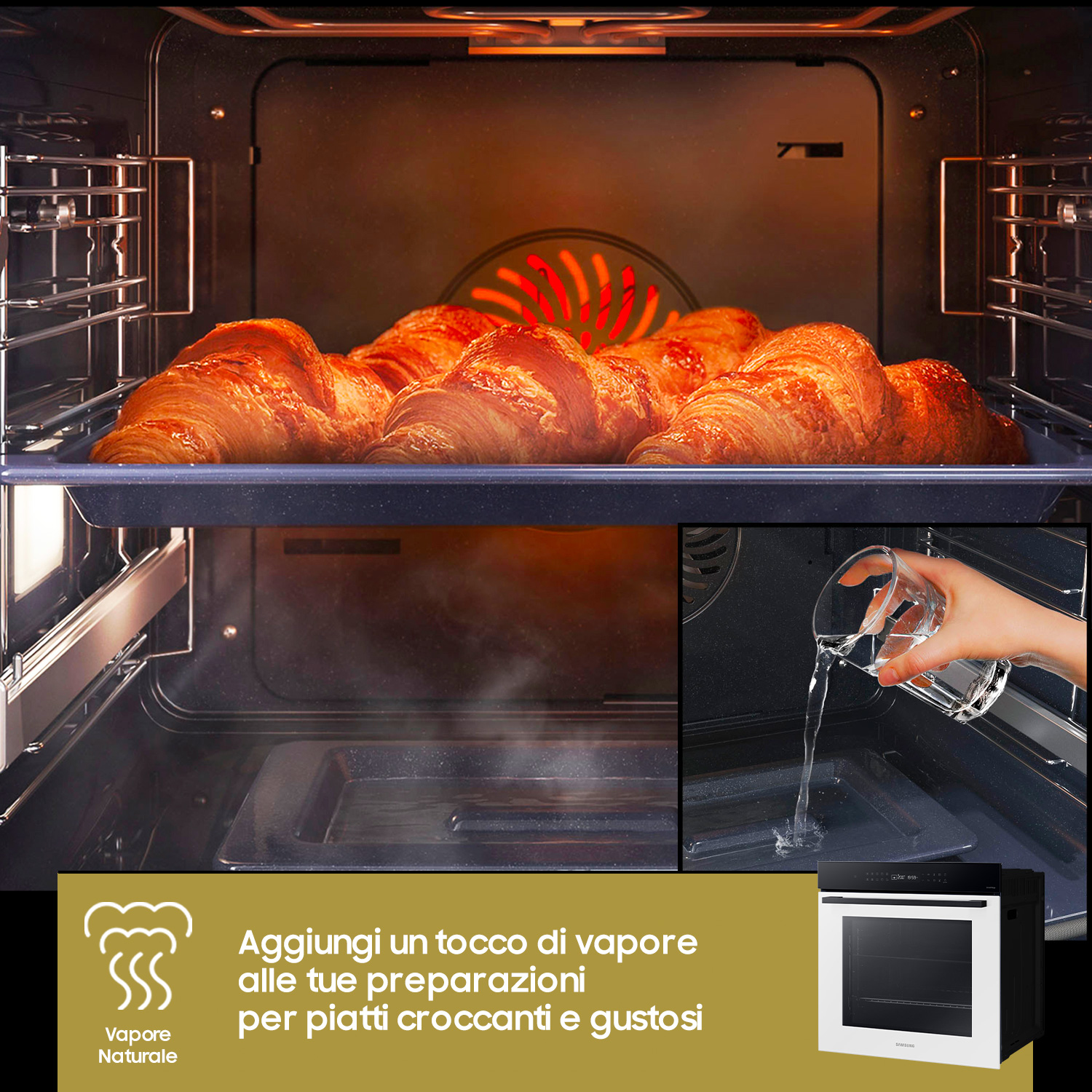 Samsung NV7B4040VBW Forno ad incasso Multifunzione Serie 4 76 L A+ Vetro Bianco - immagine 5