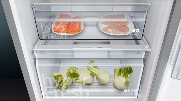 iQ300 Frigo-congelatore combinato da libero posizionamento 186 x 60 cm Inox-easyclean - immagine 3