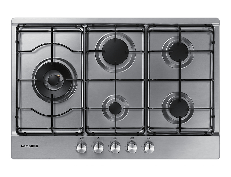 Samsung NA75M3130AS Nero, Acciaio inossidabile Da incasso Gas 5 Fornello(i)