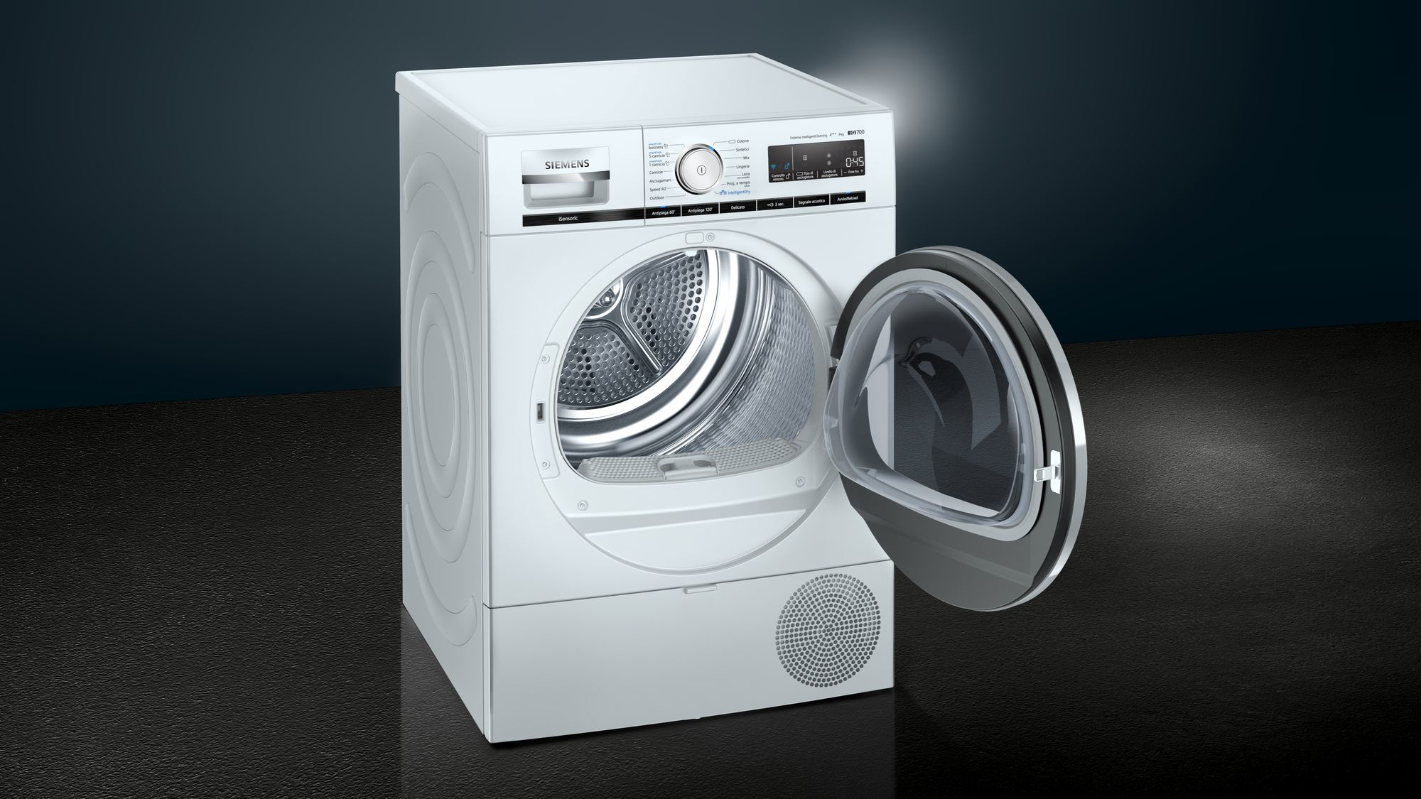 Siemens iQ700 WT47XKH9IT asciugatrice Libera installazione Caricamento frontale 9 kg A+++ Bianco - immagine 4