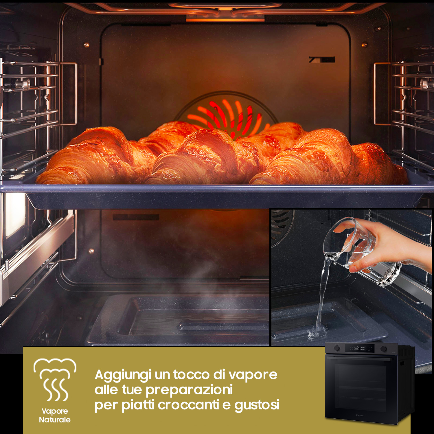 Samsung NV7B4440VBB Forno ad incasso Dual Cook Serie 4 76 L A+ Black Inox - immagine 6