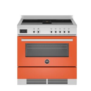 Bertazzoni 90 cm cucina Air-Tec con piano a induzione e cappa integrata, forno elettronico