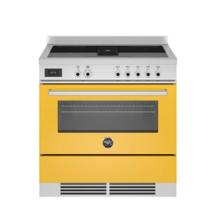 Bertazzoni 90 cm cucina Air-Tec con piano a induzione e cappa integrata, forno elettronico