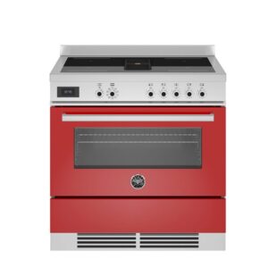 Bertazzoni 90 cm cucina Air-Tec con piano a induzione e cappa integrata, forno elettronico