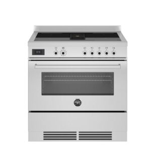 Bertazzoni 90 cm cucina Air-Tec con piano a induzione e cappa integrata, forno elettronico