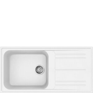 SMEG LAVELLO 100CM 1BOWL WHITE LZ150B