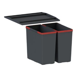 Franke EASYSORT 450-2-0 Contenitore per la raccolta differenziata 14.5 l x 2 - nero
