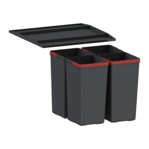 Franke EASYSORT 450-0-4 Contenitore per la raccolta differenziata 7.5 l x 4 - nero