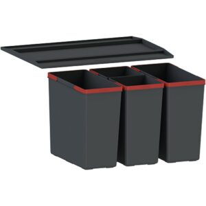 Franke EASYSORT 600-2-2 Contenitore per la raccolta differenziata 7.5 l x 2 + 14.5 l x 2 - nero