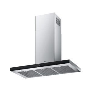 Franke FTLN H45 X/BK A90 Format Plus Cappa parete cm. 90 - inox satinato/cristallo nero