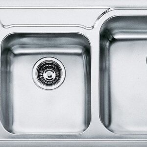 Franke GAX 621 Galassia Lavello 2 vasche incasso 116 x 50 con gocciolatoio sinistro - inox satinato