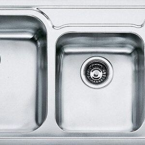 Franke GAX 621 Galassia Lavello 2 vasche incasso 116 x 50 con gocciolatoio destro - inox satinato
