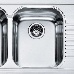 Franke AMX 621 Armonia Lavello 2 vasche incasso 116 x 50 con gocciolatoio destro - inox satinato