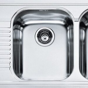 Franke AMX 621 Armonia Lavello 2 vasche incasso 116 x 50 con gocciolatoio sinistro - inox satinato