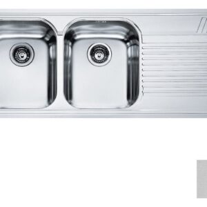 Franke AMT 621 Armonia Lavello 2 vasche incasso 116 x 50 con gocciolatoio destro - microdekor