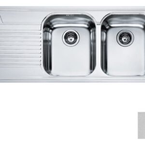 Franke AMT 621 Armonia Lavello 2 vasche incasso 116 x 50 con gocciolatoio sinistro - microdekor