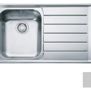 Franke NET 611 Neptune Lavello 1 vasca incasso 86 x 51 con gocciolatoio destro - microdekor