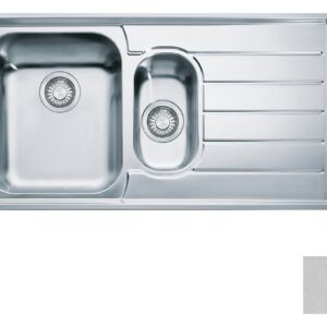 Franke NET 651 Neptune Lavello 1 vasca e 1/2 incasso 100 x 51 con gocciolatoio destro - microdekor