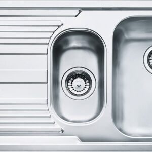 Franke LLX 651 Logica Line Lavello 1 vasca e 1/2 incasso 100 x 50 con gocciolatoio sinistro - inox satinato