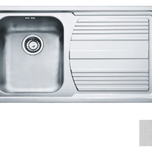 Franke LLL 611-L Logica Line Lavello 1 vasca incasso 86 x 50 con gocciolatoio destro - dekor