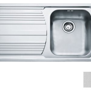 Franke LLL 611-L Logica Line Lavello 1 vasca incasso 86 x 50 con gocciolatoio sinistro - dekor