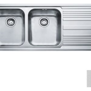 Franke LLL 621 Logica Line Lavello 2 vasche incasso 116 x 50 con gocciolatoio destro - dekor
