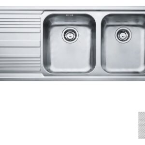 Franke LLL 621 Logica Line Lavello 2 vasche incasso 116 x 50 con gocciolatoio sinistro - dekor