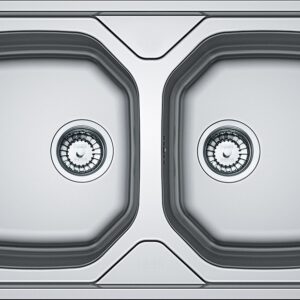 Franke OLX 620-L Onda Line Lavello 2 vasche incasso 86 x 50 - inox satinato