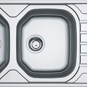 Franke OLX 621 Onda Line Lavello 2 vasche incasso 116 x 50 con gocciolatoio destro - inox satinato