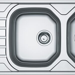 Franke OLX 621 Onda Line Lavello 2 vasche incasso 116 x 50 con gocciolatoio sinistro - inox satinato
