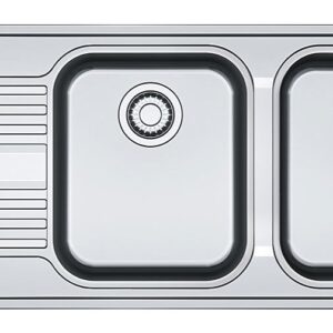 Franke SRX 621 Smart Lavello 2 vasche incasso 116 x 50 con gocciolatoio sinistro - inox satinato