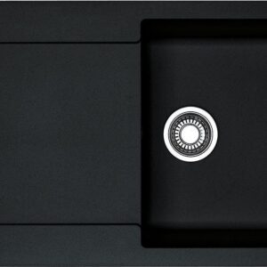 Franke MRG 611 Maris Lavello 1 vasca incasso 78 x 50 con gocciolatoio reversibile - nero