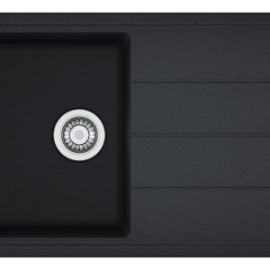 Franke BFG 611-78 Boston Lavello 1 vasca incasso 78 x 50 con gocciolatoio reversibile - nero