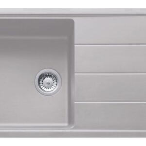 Franke BFG 611-97 Boston Lavello 1 vasca incasso 97 x 50 con gocciolatoio reversibile - alluminio