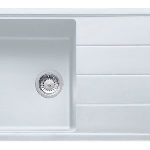 Franke BFG 611-97 Boston Lavello 1 vasca incasso 97 x 50 con gocciolatoio reversibile - bianco