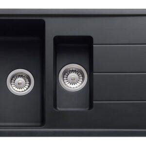 Franke BFG 651 Boston Lavello 1 vasca e 1/2 incasso 97 x 50 con gocciolatoio reversibile - nero