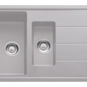 Franke BFG 651 Boston Lavello 1 vasca e 1/2 incasso 97 x 50 con gocciolatoio reversibile - alluminio