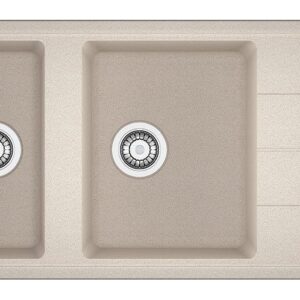 Franke BFG 621 Boston Lavello 2 vasche incasso 116 x 50 con gocciolatoio reversibile - sahara