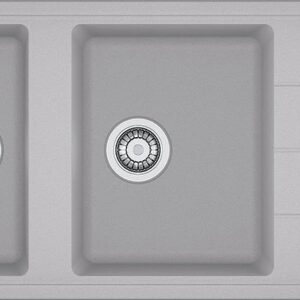 Franke BFG 621 Boston Lavello 2 vasche incasso 116 x 50 con gocciolatoio reversibile - alluminio