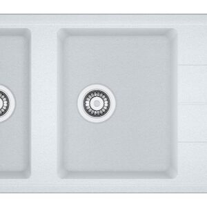 Franke BFG 621 Boston Lavello 2 vasche incasso 116 x 50 con gocciolatoio reversibile - bianco