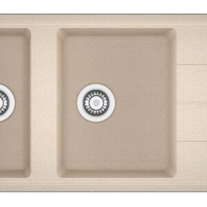 Franke BFG 621 Boston Lavello 2 vasche incasso 116 x 50 con gocciolatoio reversibile - avena
