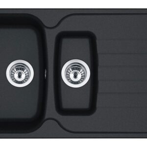 Franke AZG 651 Antea Lavello incasso 97 x 50 nero - gocciolatoio reversibile