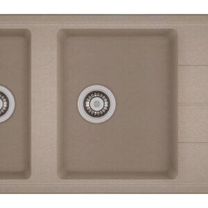 Franke BFG 621 Boston Lavello 2 vasche incasso 116 x 50 con gocciolatoio reversibile - oyster