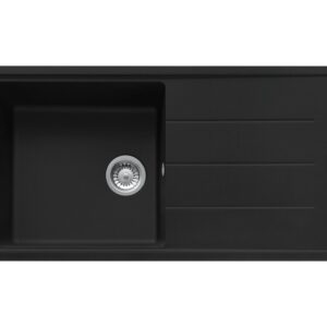 Franke BFG 611-97 Boston Lavello 1 vasca incasso 97 x 50 cm con gocciolatoio reversibile - black matt