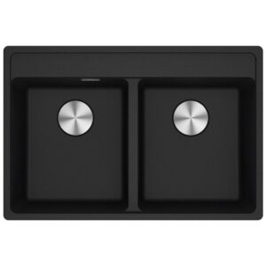 Franke MRG 620-35-35 TL Maris Lavello 2 vasche incasso 76 x 51 - nero