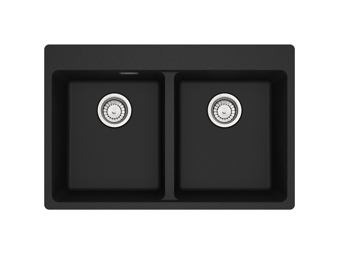 Franke MRG 620-34-34 TL Maris Lavello 2 vasche incasso 76 x 50 - nero