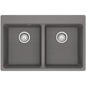 Franke MRG 620-34-34 TL Maris Lavello 2 vasche incasso 76 x 50 - stone grey