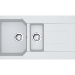 Franke UBG 651 Urban Lavello 1 vasca e 1/2 incasso 100 x 50 cm con gocciolatoio reversibile - bianco