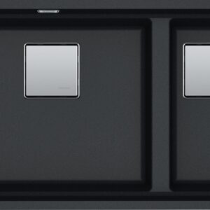 Franke KNG 120 Kubus 2 Lavello 1 vasca e 1/2 sottotop 72 x 42 - nero